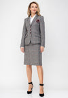 Christina Felix Wool Blend Check Blazer Jacket, Grey