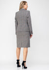 Christina Felix Wool Blend Check Blazer Jacket, Grey