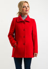 Christina Felix Wool & Cashmere Short Coat, Red