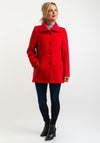 Christina Felix Wool & Cashmere Short Coat, Red