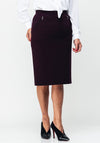 Christina Felix Zip Trim Jersey Skirt, Wine
