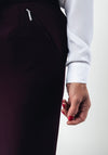 Christina Felix Zip Trim Jersey Skirt, Wine