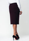 Christina Felix Zip Trim Jersey Skirt, Wine