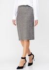Christina Felix Wool Blend Check Skirt, Grey