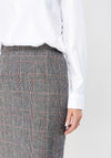 Christina Felix Wool Blend Check Skirt, Grey