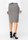 Christina Felix Wool Blend Check Skirt, Grey
