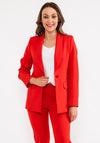 Christina Felix Single Breasted Blazer, Red