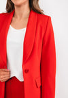 Christina Felix Single Breasted Blazer, Red