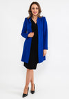 Christina Felix Swarovski Shoulder Mid Length Coat, Royal Blue