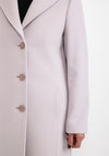 Christina Felix Lapel Collar Wool Long Coat, Mauve