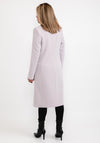 Christina Felix Lapel Collar Wool Long Coat, Mauve