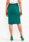 Christina Felix Ruffle Drape Pencil Skirt, Green