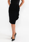 Christina Felix Ruffle Drape Pencil Skirt, Black
