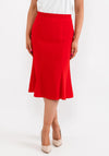 Christina Felix Tailored Flared Skirt, Red
