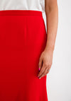 Christina Felix Tailored Flared Skirt, Red