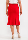 Christina Felix Tailored Flared Skirt, Red