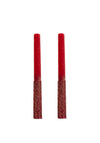 Kaemingk Twin Pack Glitter Candle Sticks, Red
