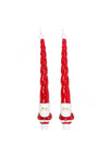 Kaemingk Twin Pack Santa Claus Candle Sticks, Red