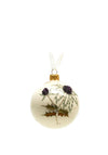 Kaemingk Real Glass Sea Holly Bauble, Wool White