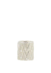 Coach House Zig Zag Print Candle Holder, Silver