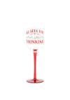 Widdop & Co He Sees You When You’re Drinking Novelty Wine Glass