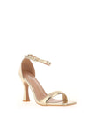 Zen Collection Metallic Square Toe Heeled Shoe, Gold
