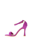Zen Collection Faux Suede Square Toe Heeled Shoe, Purple