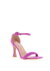 Zen Collection Faux Suede Square Toe Heeled Shoe, Purple