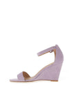 Zen Collection Faux Suede Wedged Heel Shoe, Light Purple