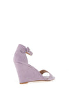 Zen Collection Faux Suede Wedged Heel Shoe, Light Purple