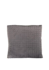 Fullshire Feather Filled Velvet Cushion with Circle Detailing, Charcoal