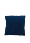 Fullshire Feather Filled Velvet Cushion with Circle Detailing, Royal Blue