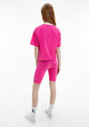 Calvin Klein Girls Cropped Foil Boxy T-Shirt, Pink