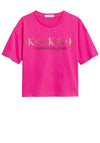 Calvin Klein Girls Cropped Foil Boxy T-Shirt, Pink