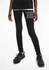 Calvin Klein Girls Hybrid Logo Leggings, Black