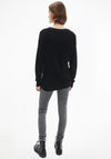 Calvin Klein Knitted Cotton Logo Jumper, Black