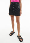 Calvin Klein Button Up Denim Skirt, Black