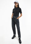 Calvin Klein Jeans Ribbed Logo Trim T-Shirt, Black