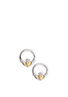 Galway Crystal Claddagh Earrings, Silver & Gold