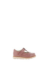 Clarks Girls Crown Teen Patent T-Bar Shoe, Dusty Pink