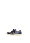 Clarks Boys Den Stripe Velcro Shoe, Navy Combo