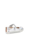 Clarks Girls Mini Eden Leather Shoes, Silver