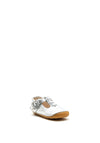 Clarks Baby Girls Tiny Flower Leather Shoes, Silver