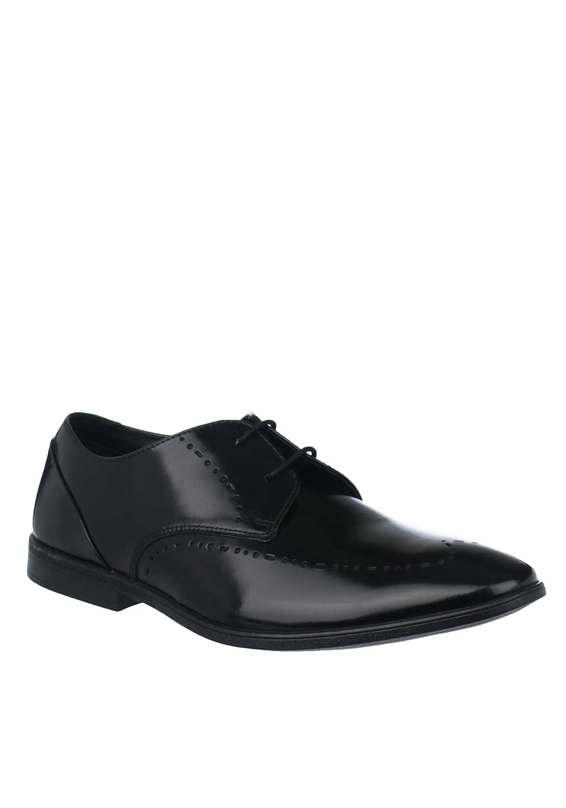 Clarks Mens Brampton Limit Leather Shoes, Black