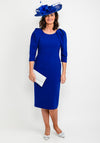 Claudia C Cezanne Puff Sleeve Dress, Royal Blue