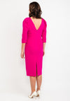 Claudia C Cezanne Puff Sleeve Dress, Fuchsia