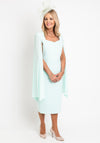 Claudia C Monet Chiffon Sleeve Midi Dress, Mint