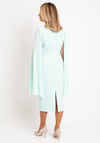 Claudia C Monet Chiffon Sleeve Midi Dress, Mint