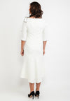 Claudia C Vinci Bow Shoulder Dress, White