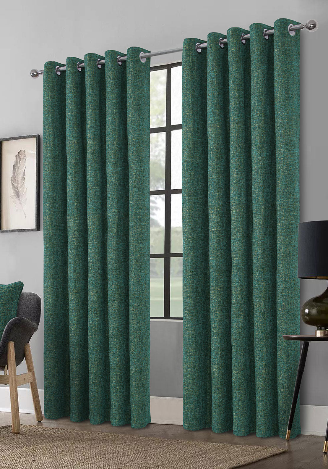 FRD Clayton Eyelet Curtains, Iris